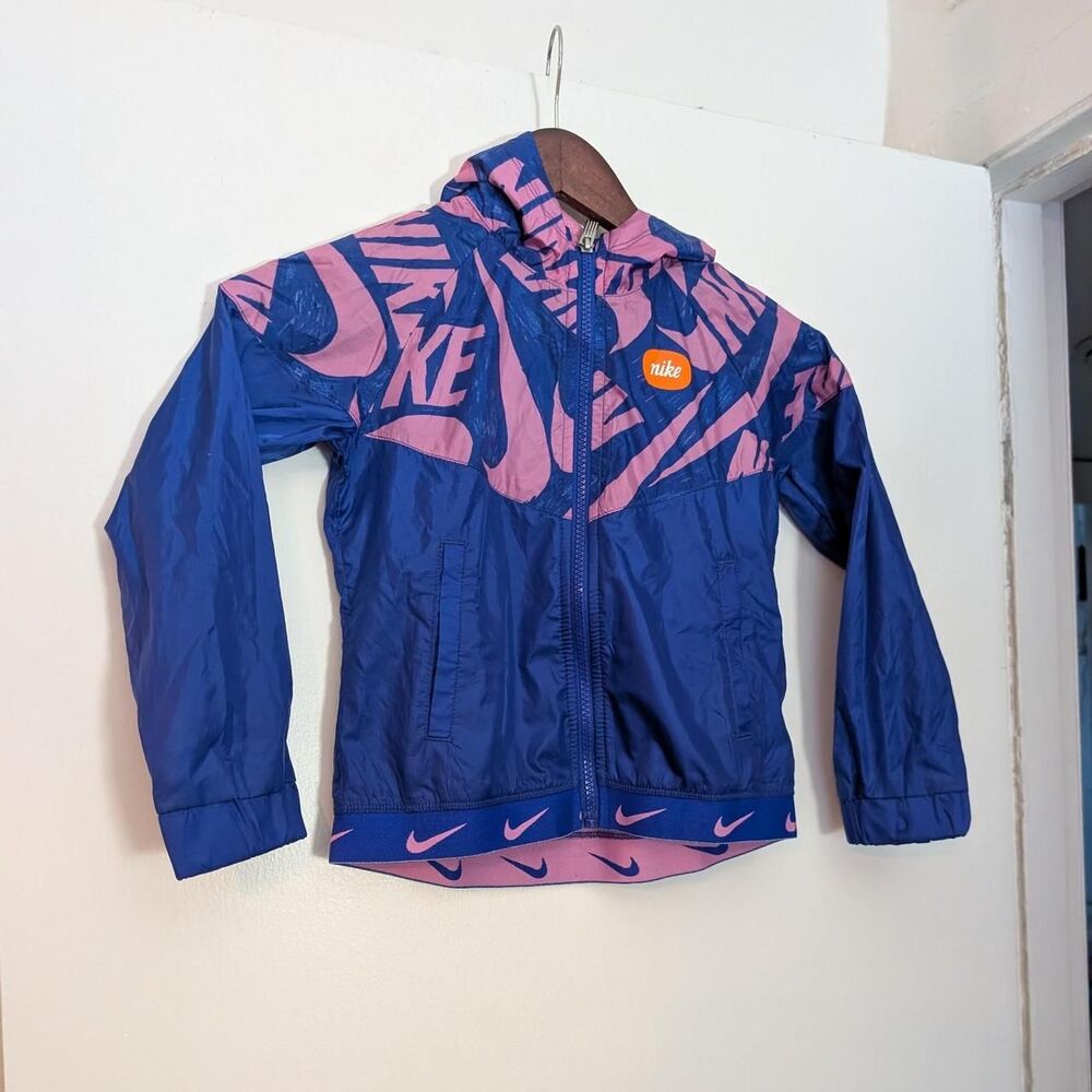 Nike Blue and Purple Kids Windbreaker